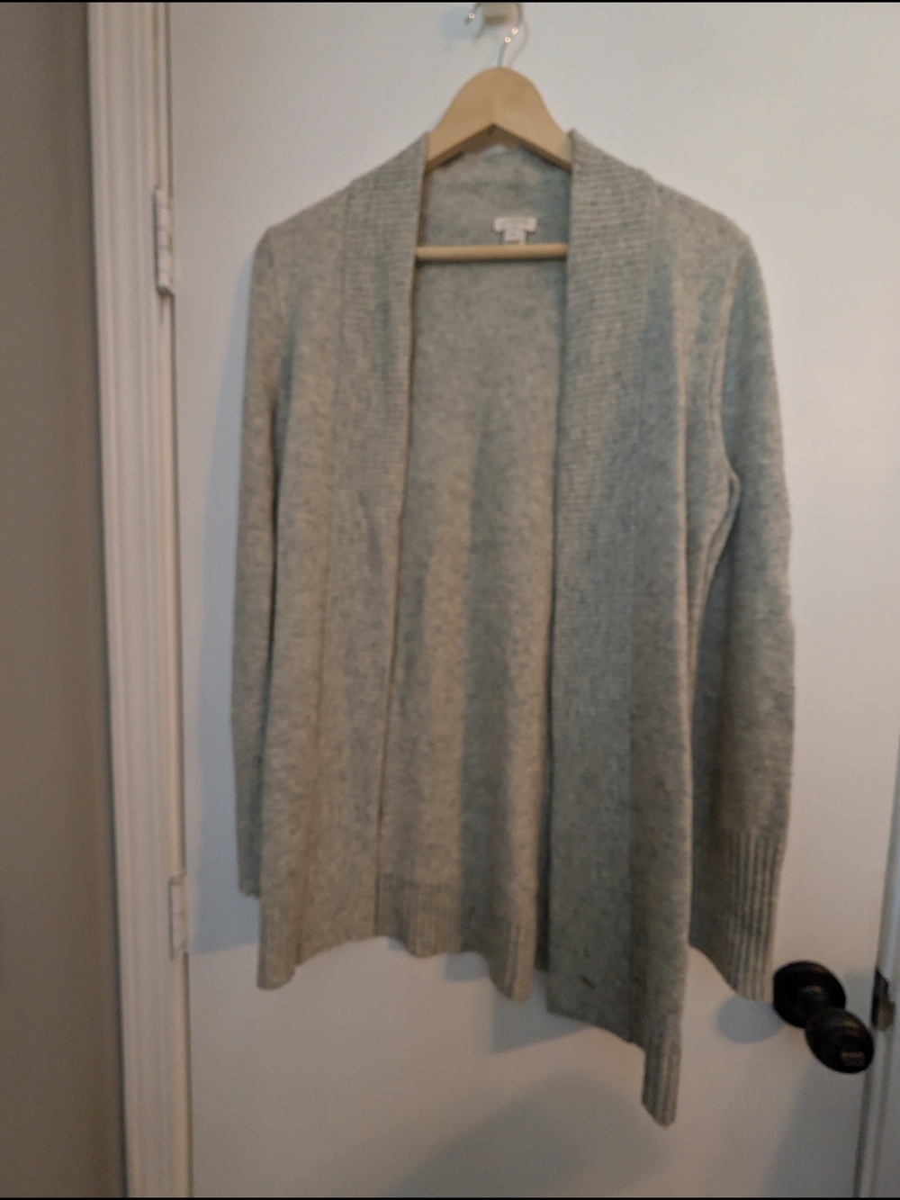 J. Crew Heather Gray Open-Front Women's Cardigan